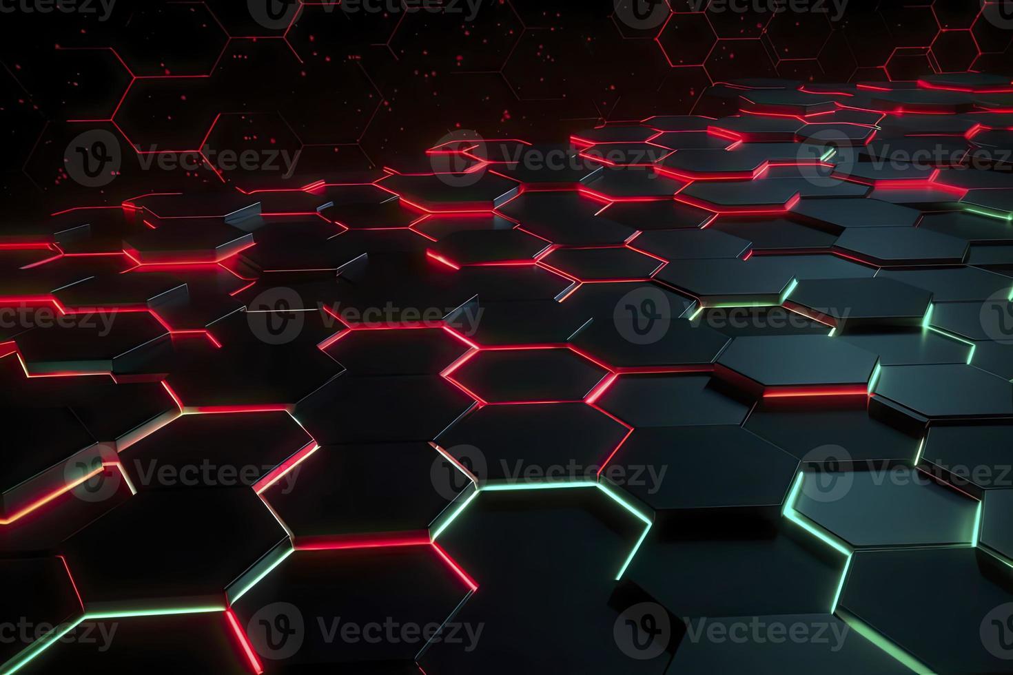 Abstract futuristic surface concept with hexagons. Trendy sci-fi technology background photo