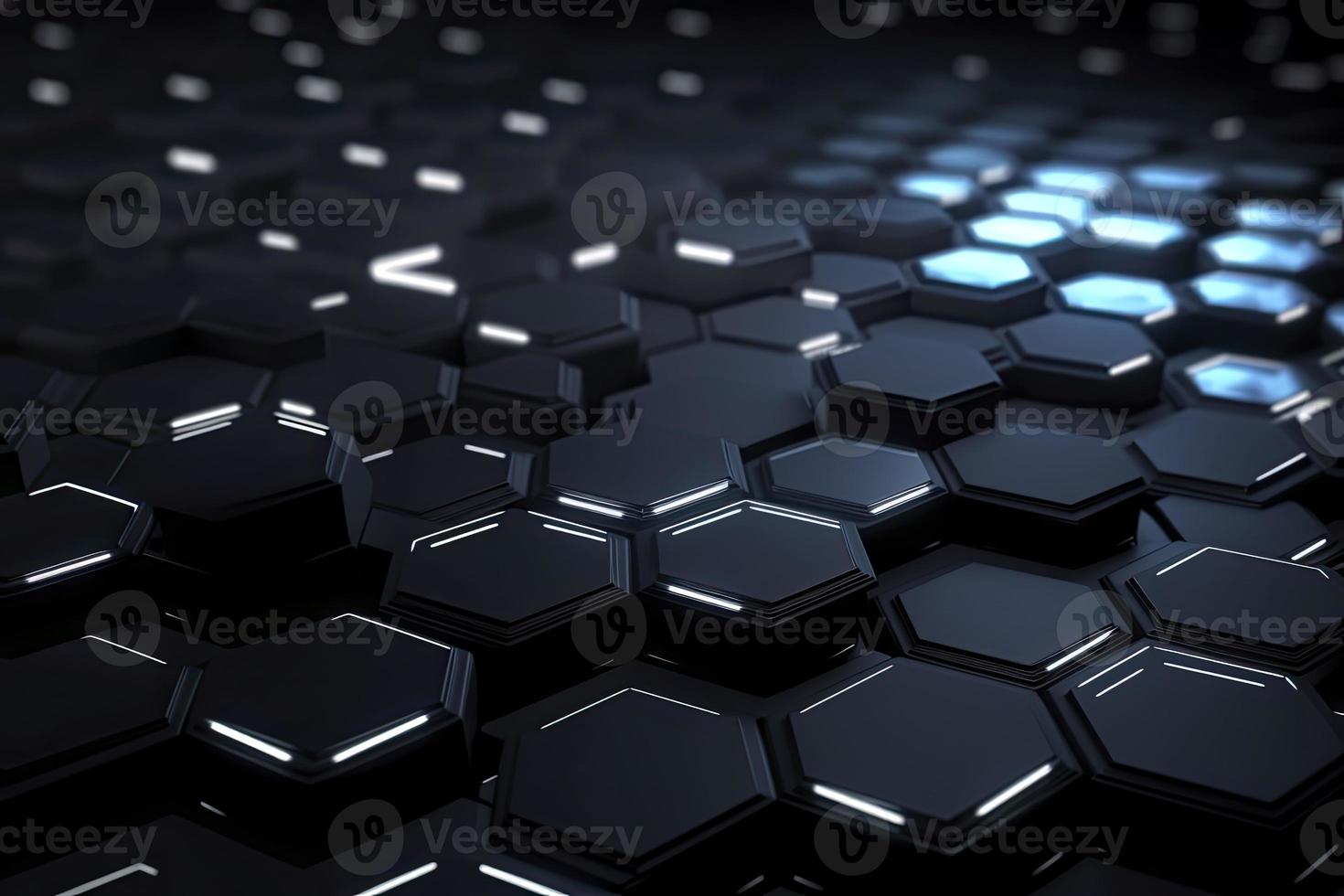 Abstract futuristic surface concept with hexagons. Trendy sci-fi technology background photo