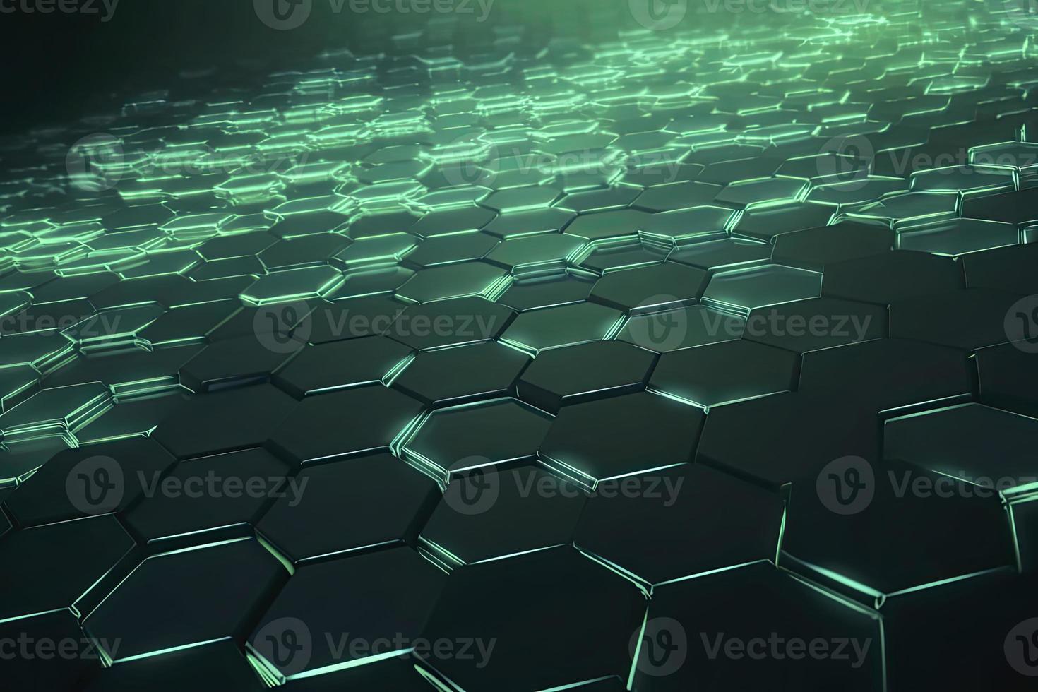 Abstract futuristic surface concept with hexagons. Trendy sci-fi technology background photo