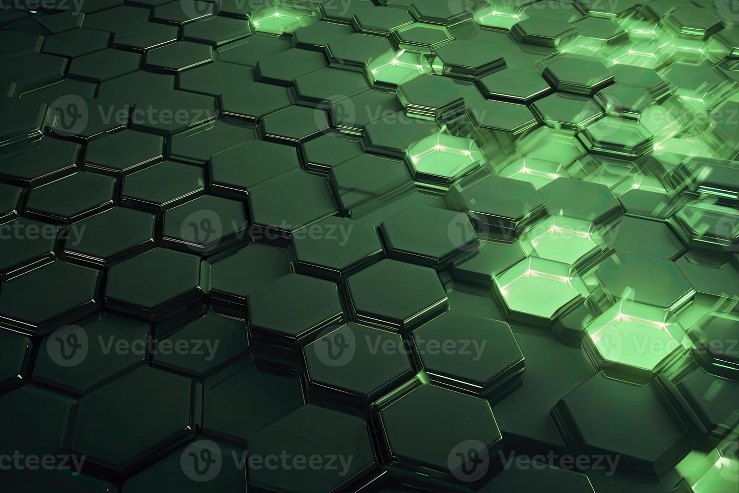 Abstract futuristic surface concept with hexagons. Trendy sci-fi technology background photo