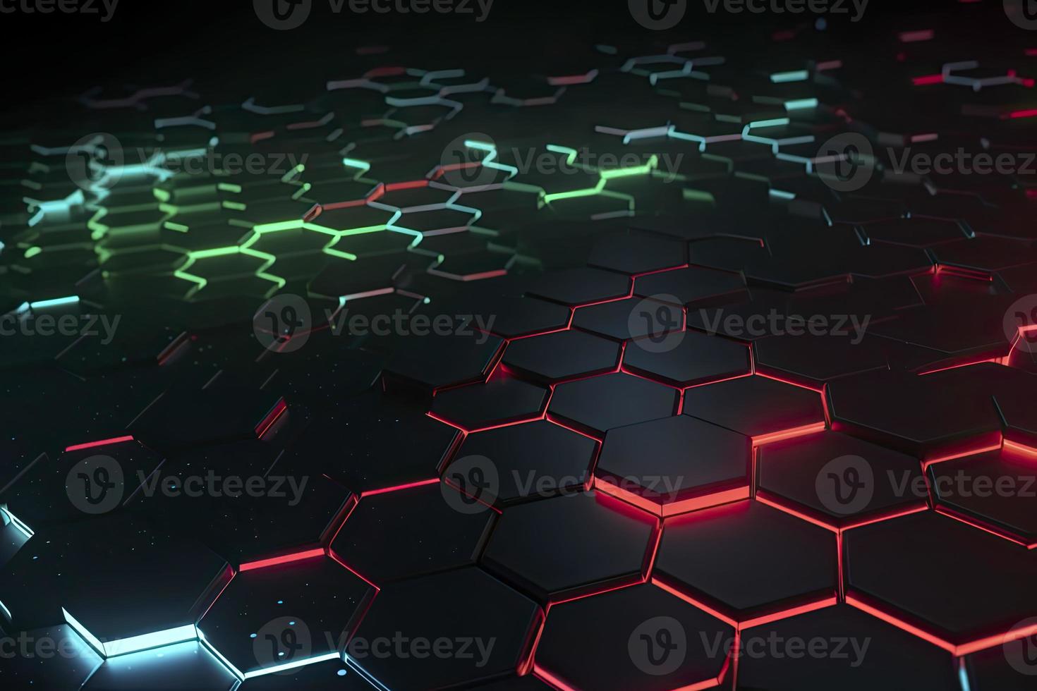 Abstract futuristic surface concept with hexagons. Trendy sci-fi technology background photo