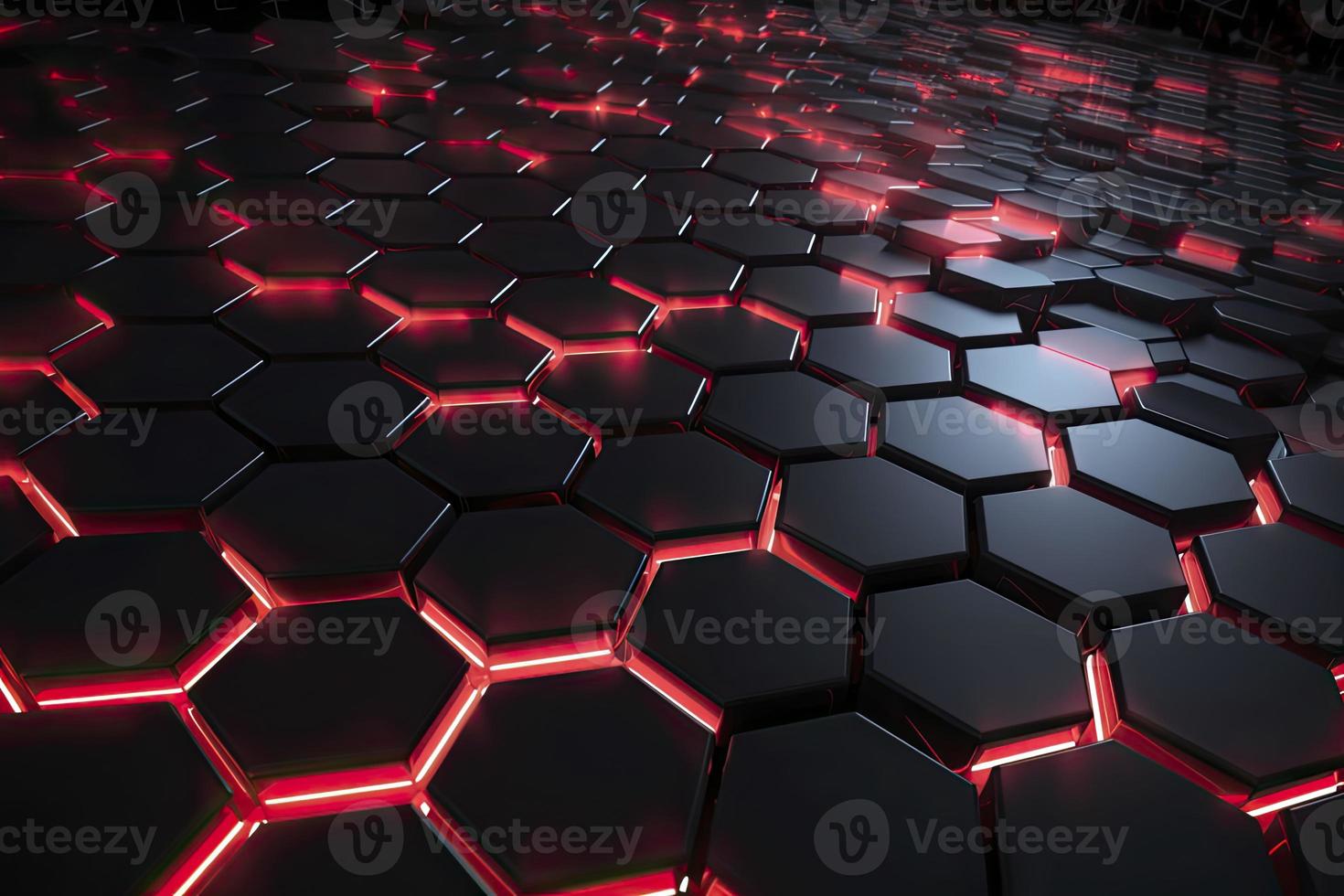 Abstract futuristic surface concept with hexagons. Trendy sci-fi technology background photo
