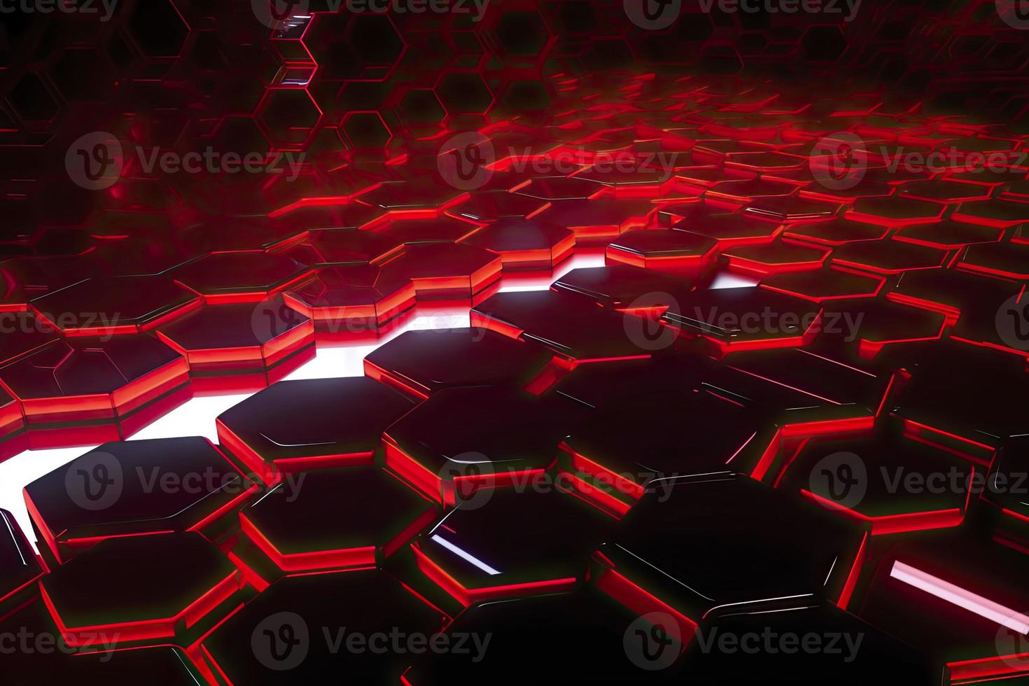 Abstract futuristic surface concept with hexagons. Trendy sci-fi technology background photo