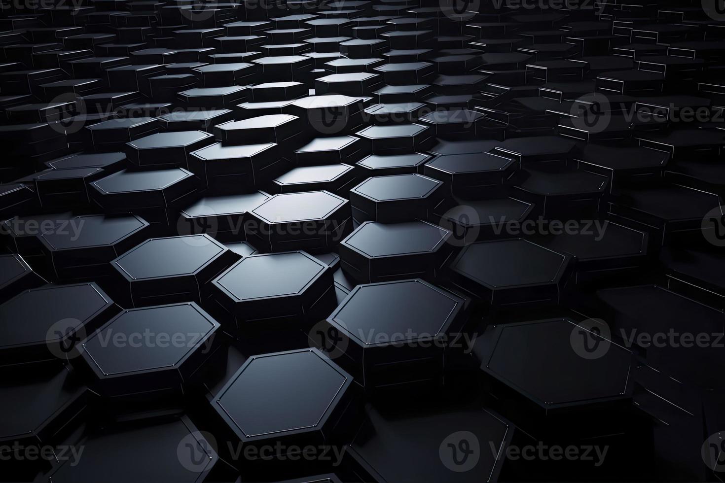 Abstract futuristic surface concept with hexagons. Trendy sci-fi technology background photo