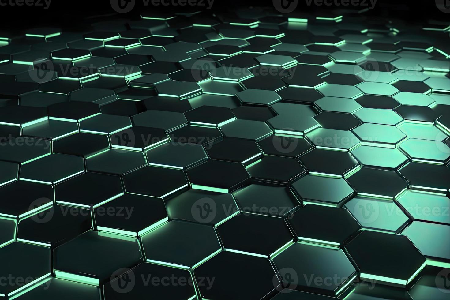 Abstract futuristic surface concept with hexagons. Trendy sci-fi technology background photo