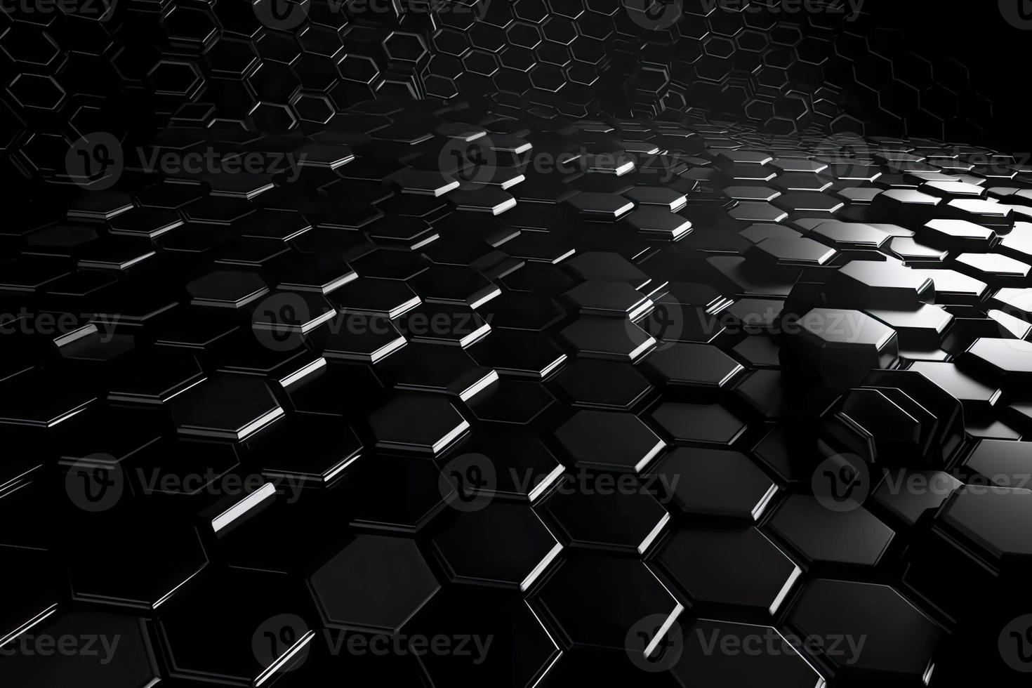 Abstract futuristic surface concept with hexagons. Trendy sci-fi technology background photo