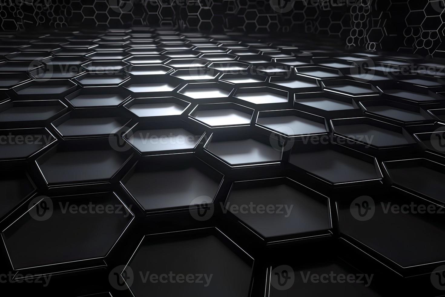 Abstract futuristic surface concept with hexagons. Trendy sci-fi technology background photo