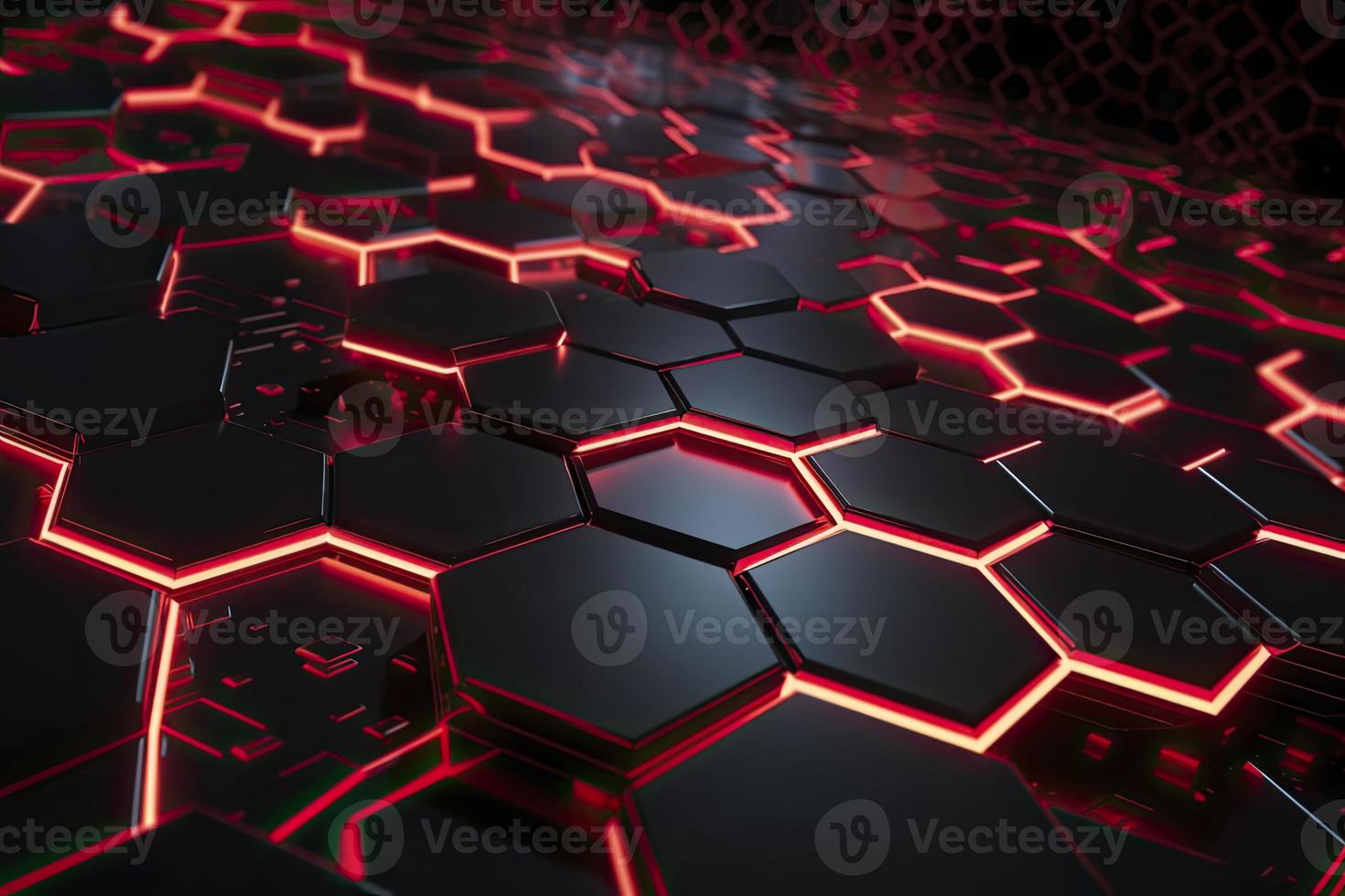 Abstract futuristic surface concept with hexagons. Trendy sci-fi technology background photo