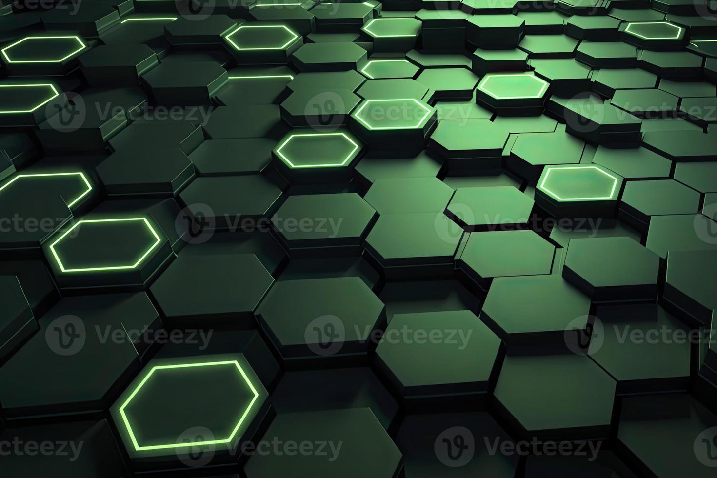 Abstract futuristic surface concept with hexagons. Trendy sci-fi technology background photo