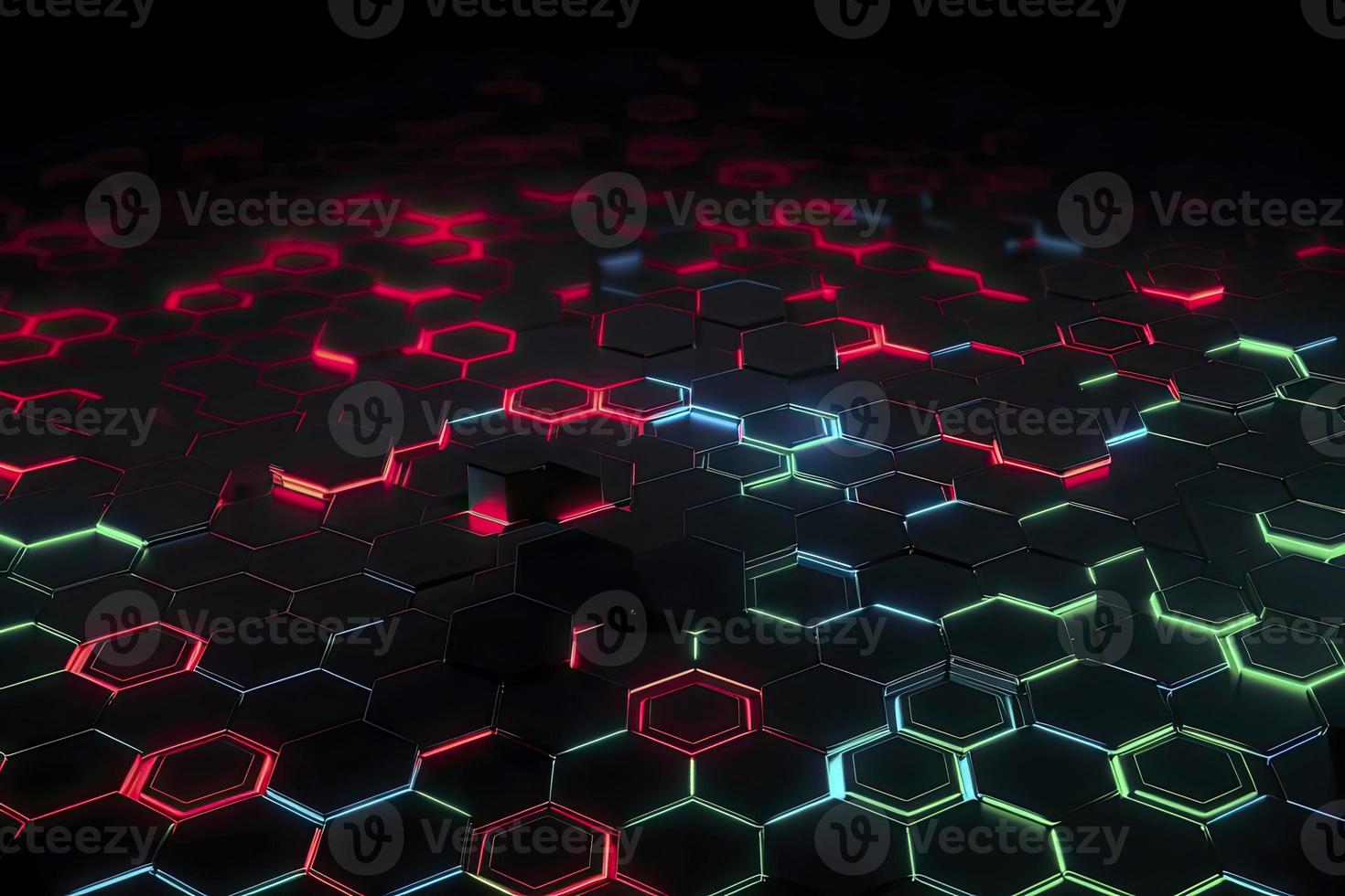 Abstract futuristic surface concept with hexagons. Trendy sci-fi technology background photo