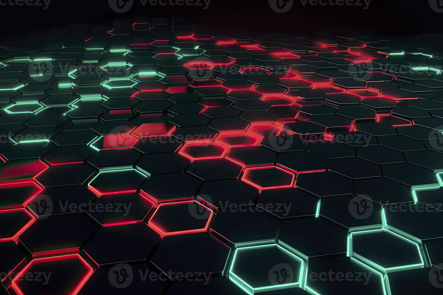Abstract futuristic surface concept with hexagons. Trendy sci-fi technology background photo