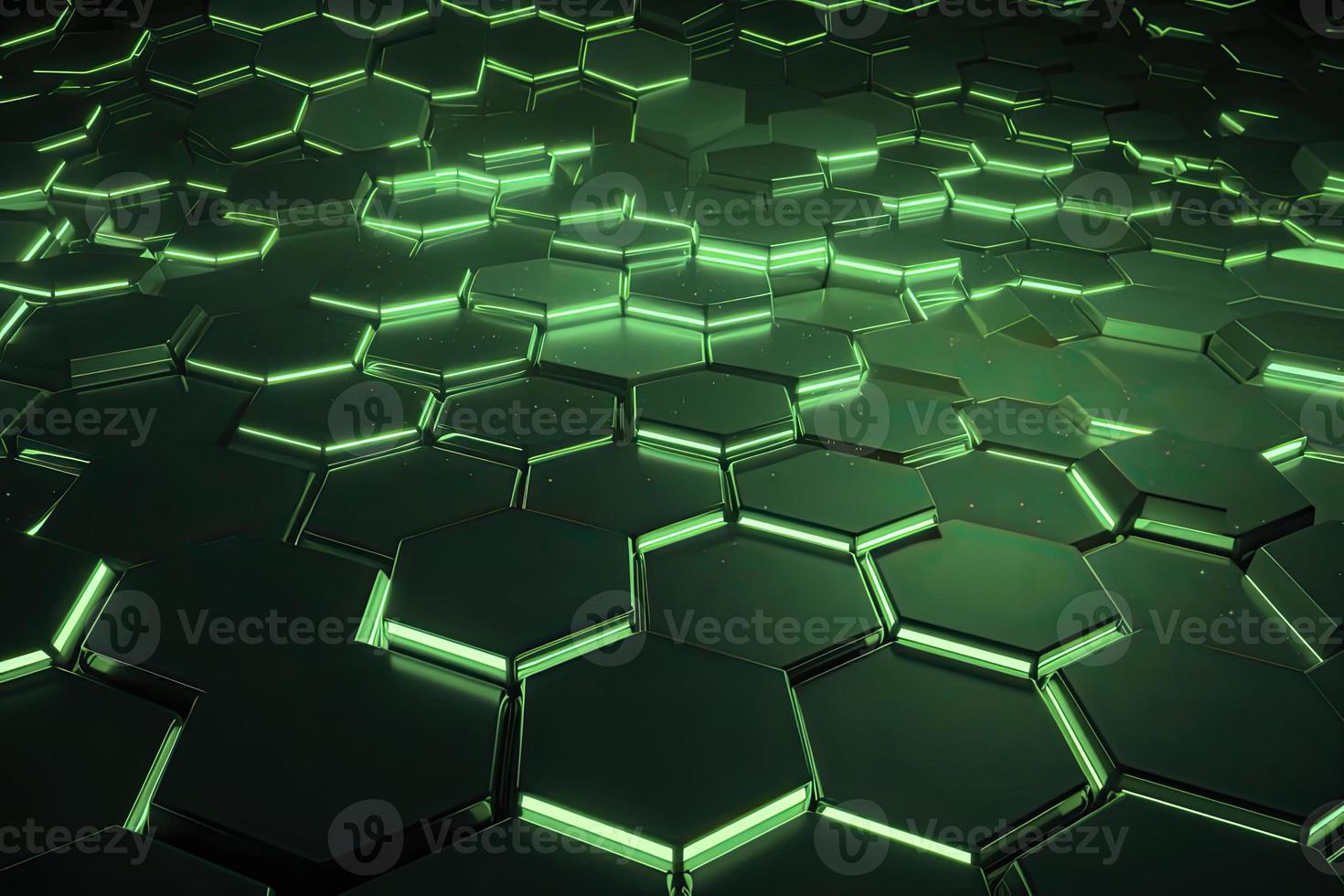 Abstract futuristic surface concept with hexagons. Trendy sci-fi technology background photo
