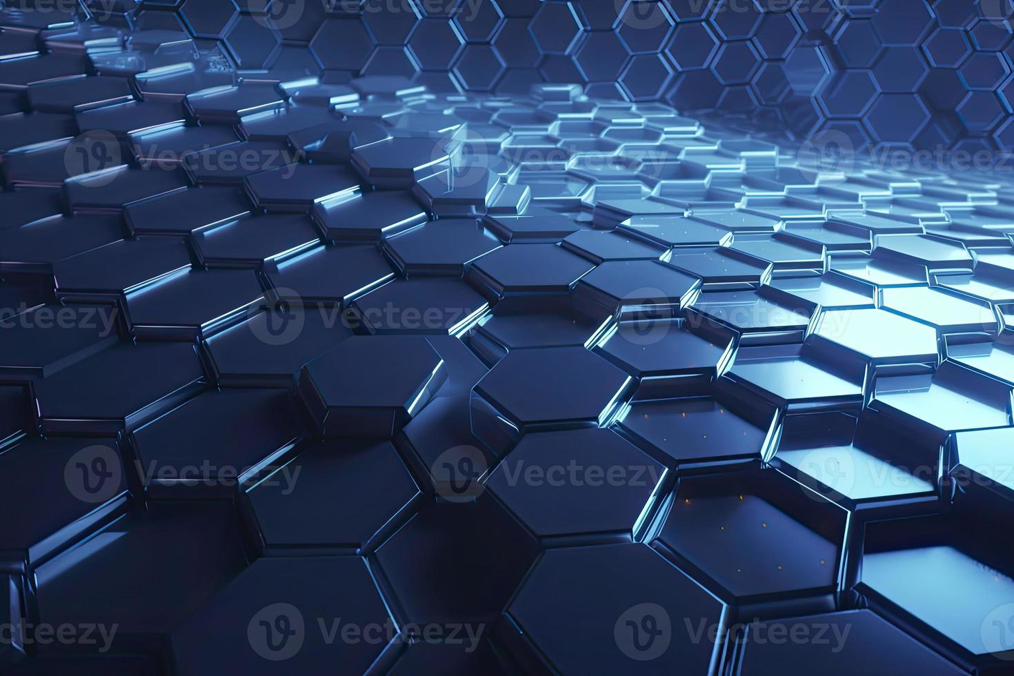 Abstract futuristic surface concept with hexagons. Trendy sci-fi technology background photo
