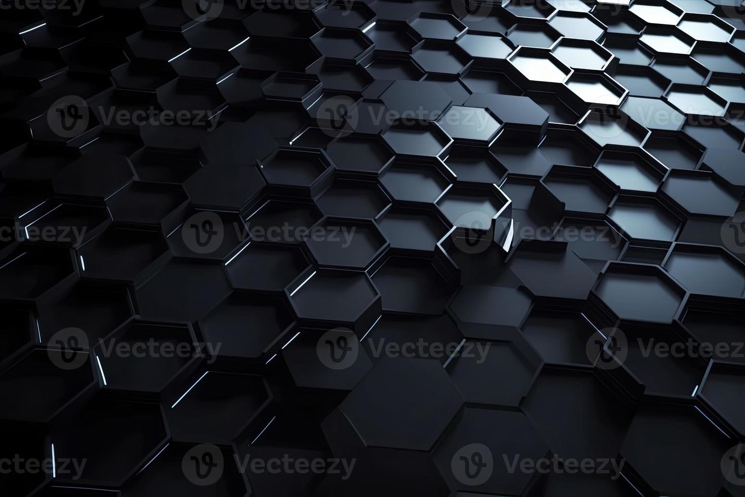 Abstract futuristic surface concept with hexagons. Trendy sci-fi technology background photo