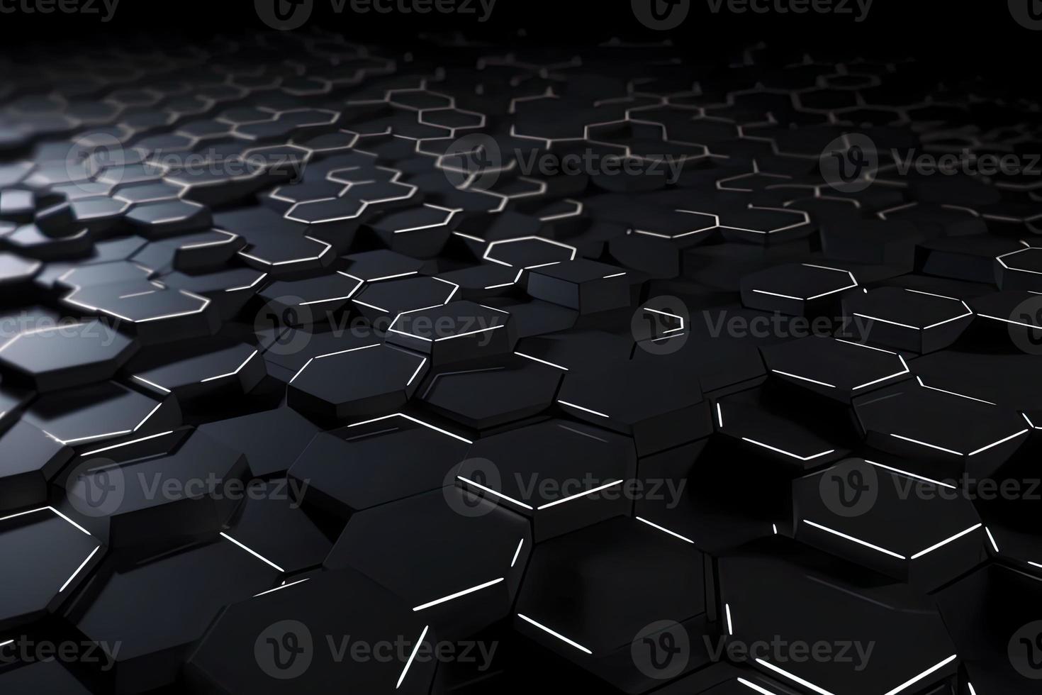 Abstract futuristic surface concept with hexagons. Trendy sci-fi technology background photo