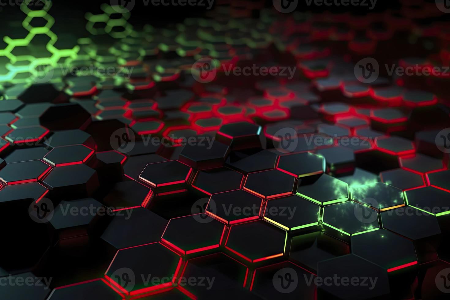 Abstract futuristic surface concept with hexagons. Trendy sci-fi technology background photo