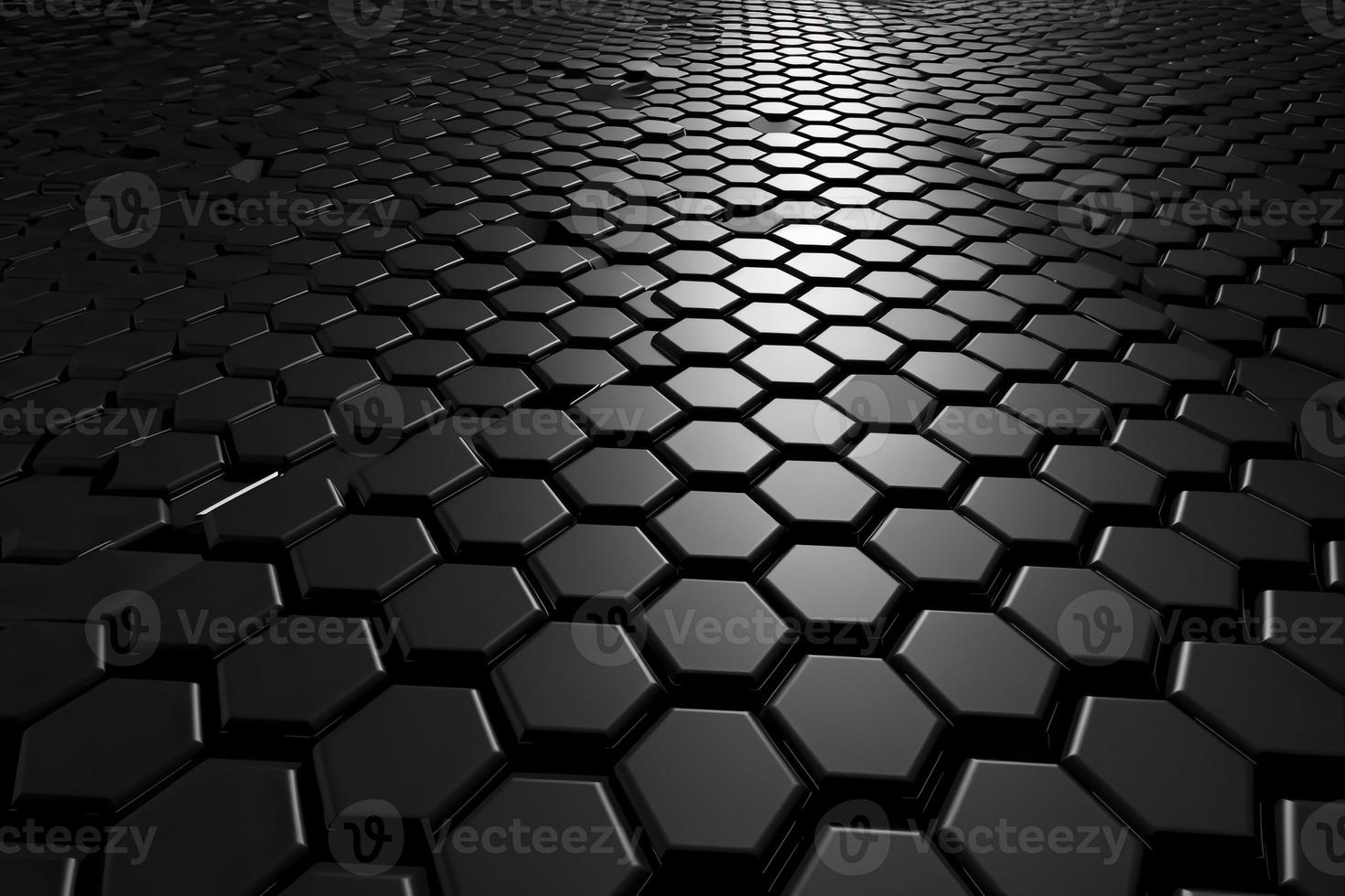 Abstract futuristic surface concept with hexagons. Trendy sci-fi technology background photo