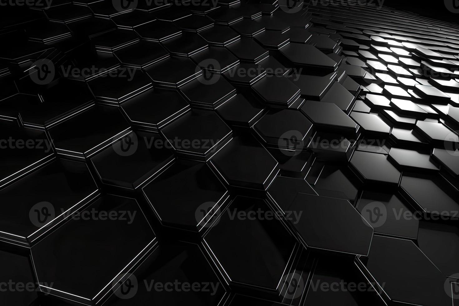 Abstract futuristic surface concept with hexagons. Trendy sci-fi technology background photo