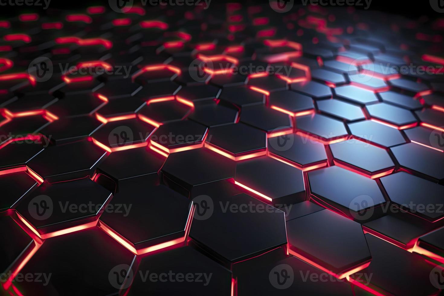 Abstract futuristic surface concept with hexagons. Trendy sci-fi technology background photo