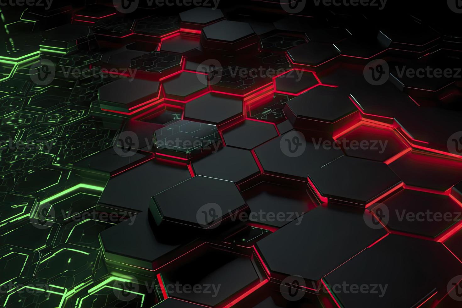 Abstract futuristic surface concept with hexagons. Trendy sci-fi technology background photo