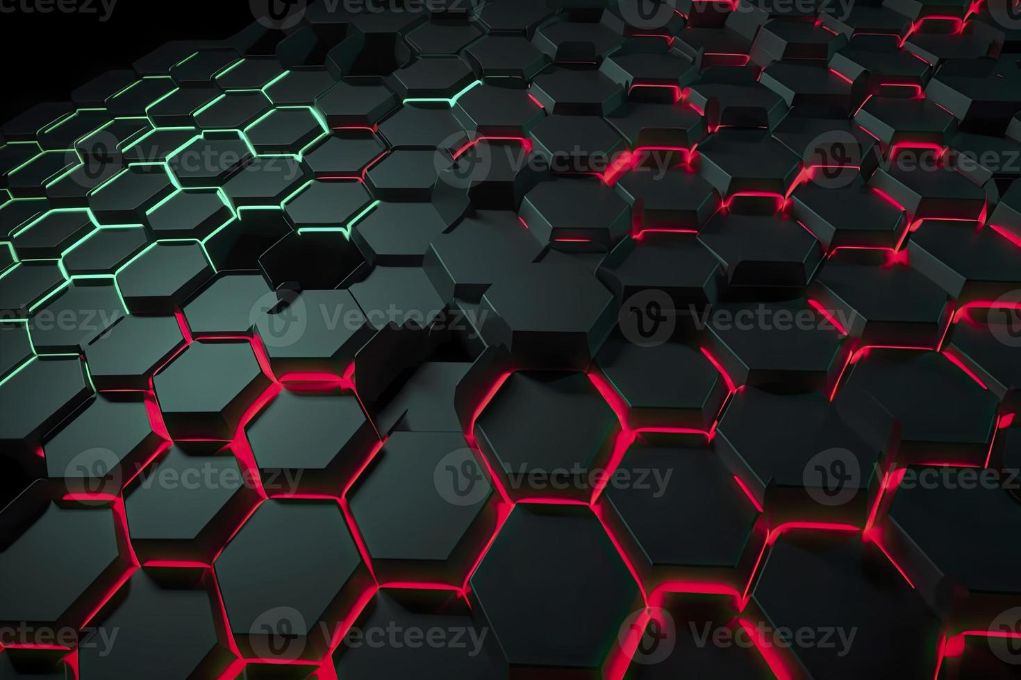 Abstract futuristic surface concept with hexagons. Trendy sci-fi technology background photo