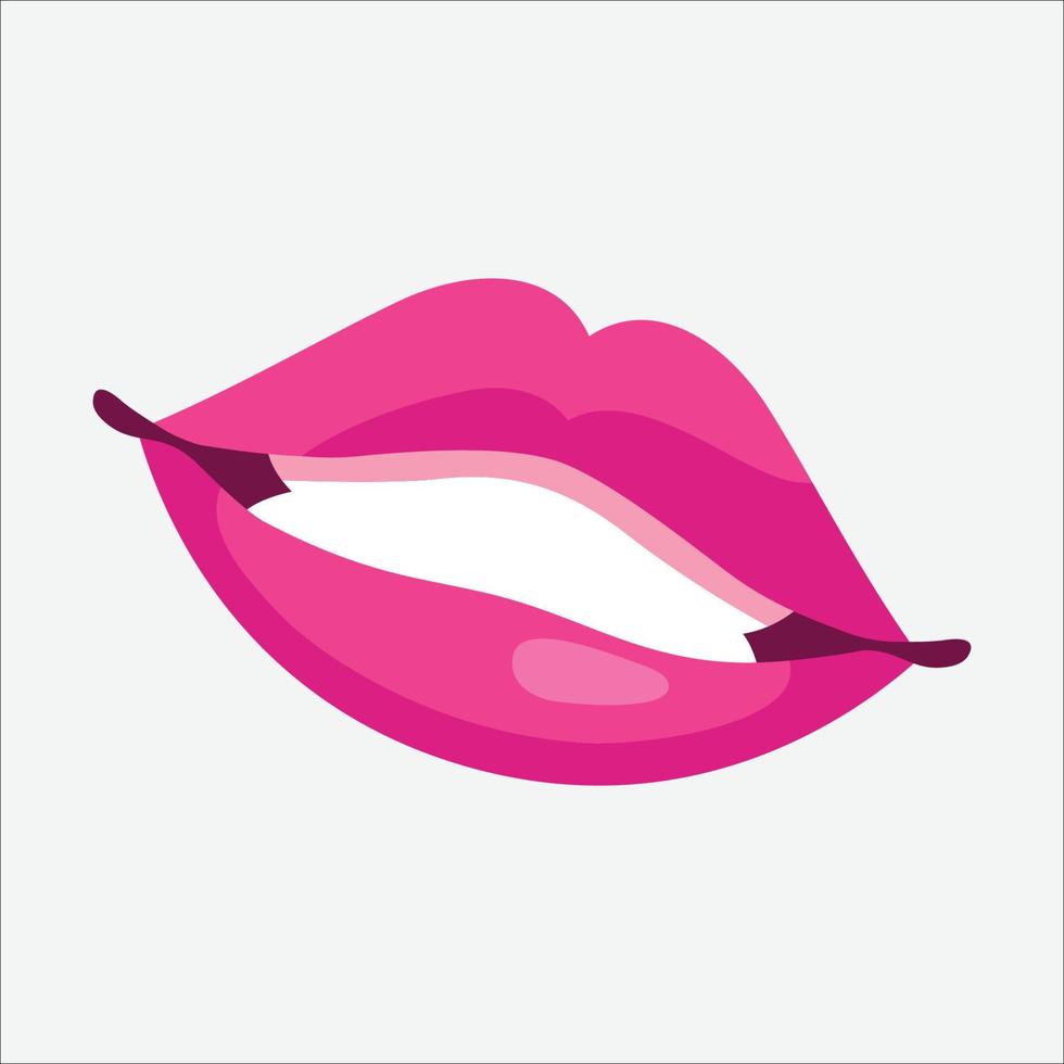 Free vector female red lips