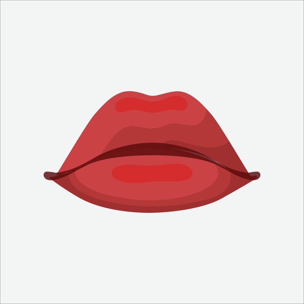 Free vector female red lips