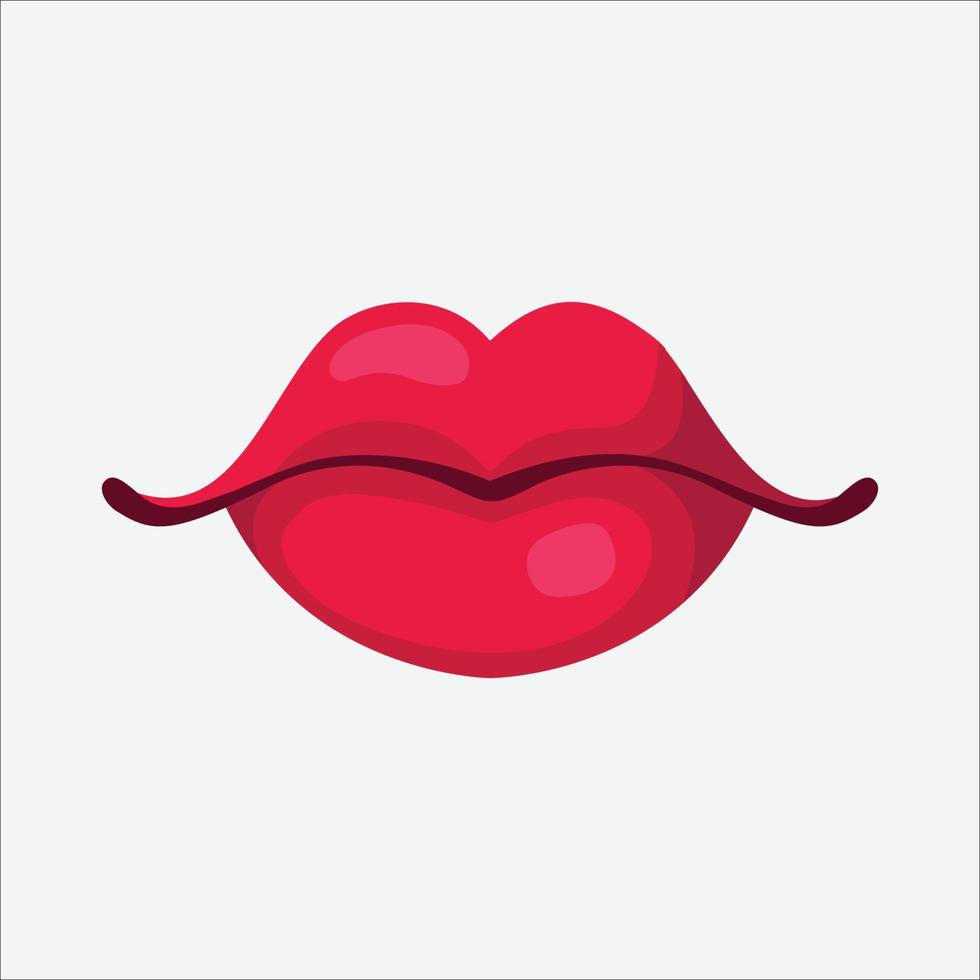 Free vector female red lips