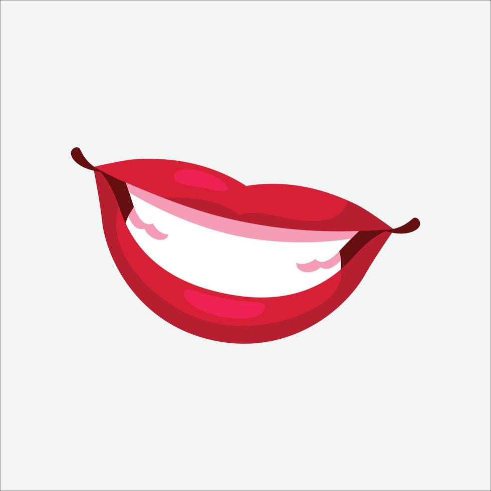 Free vector female red lips