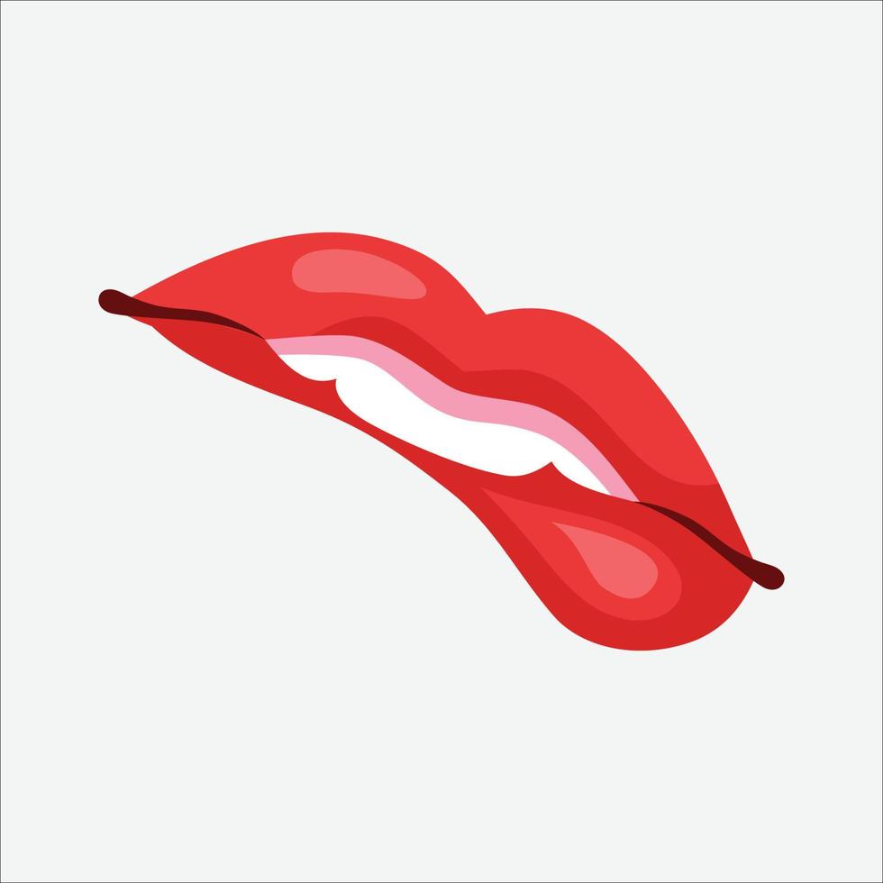 Free vector female red lips