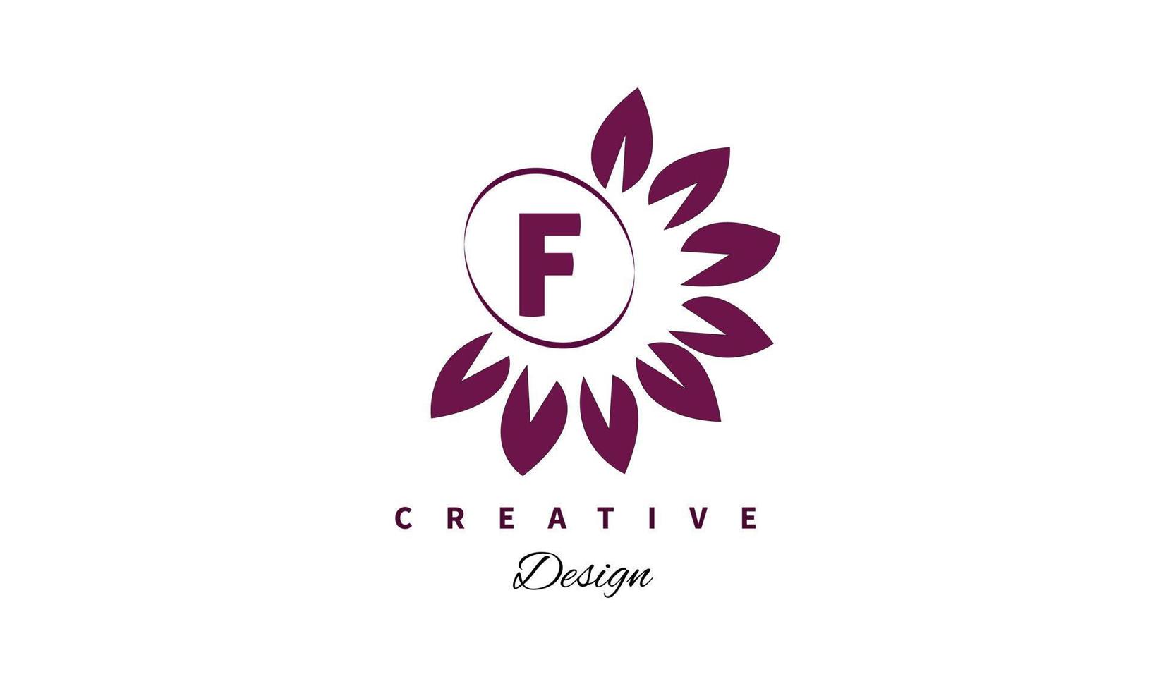 F alfabeto diseño vector con agua color cepillo icono creativo moderno de moda logo en blanco antecedentes