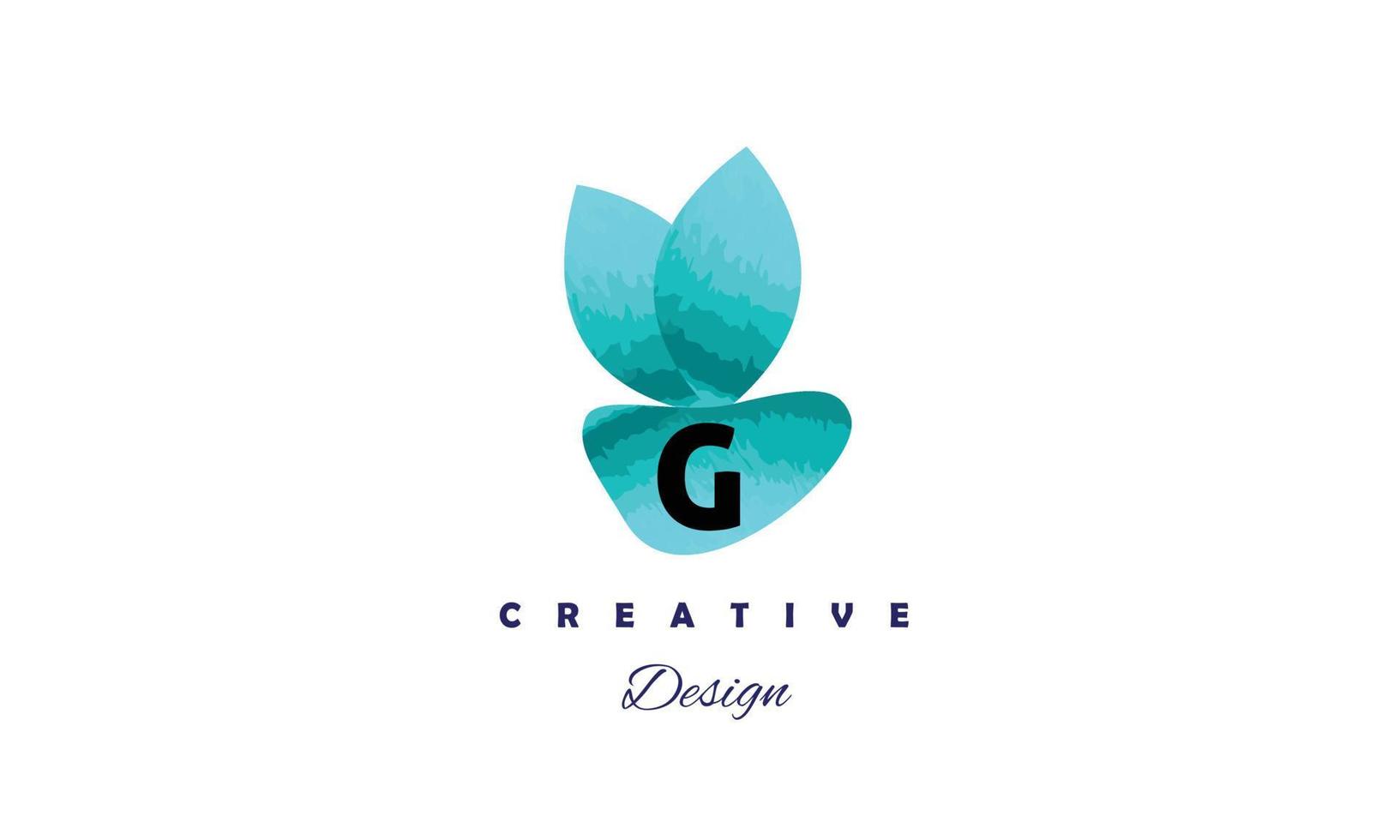 G  alphabet letter logo water color symbol creative trendy logo design vector