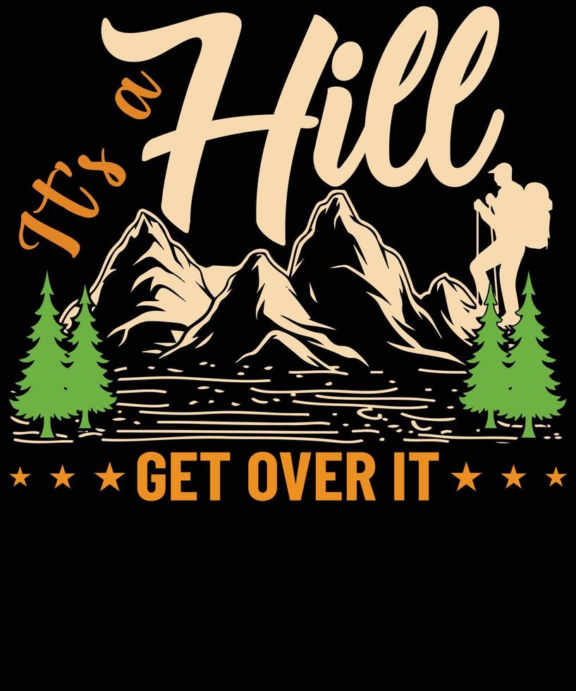Hiking t shirt design vector