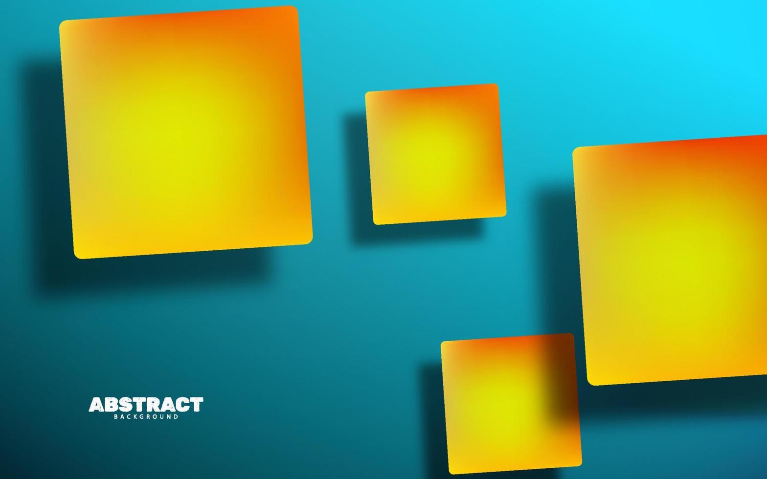 Abstract square with shadow blue and yellow color background vector