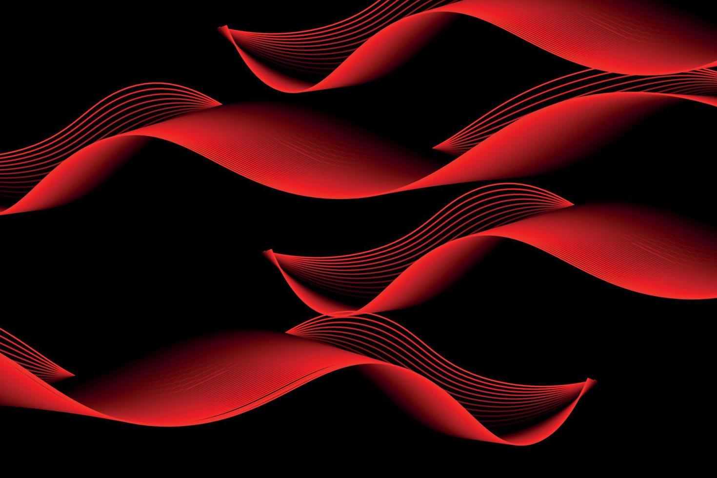 red and black wave abstract background, suitable for landing page and computer desktop background. 3d vector
