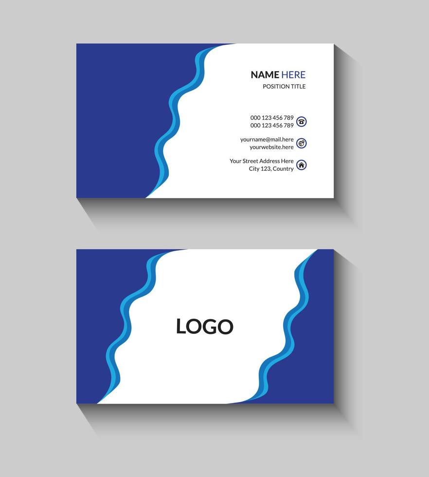 diseño moderno de plantilla de tarjeta de visita vector
