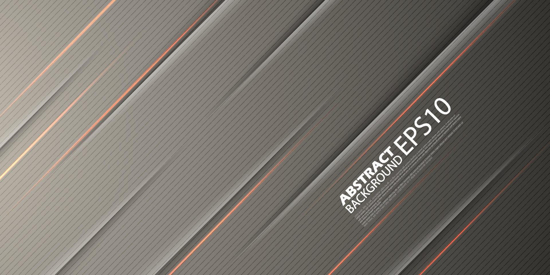 Dark gray dynamic abstract vector background with orange straight