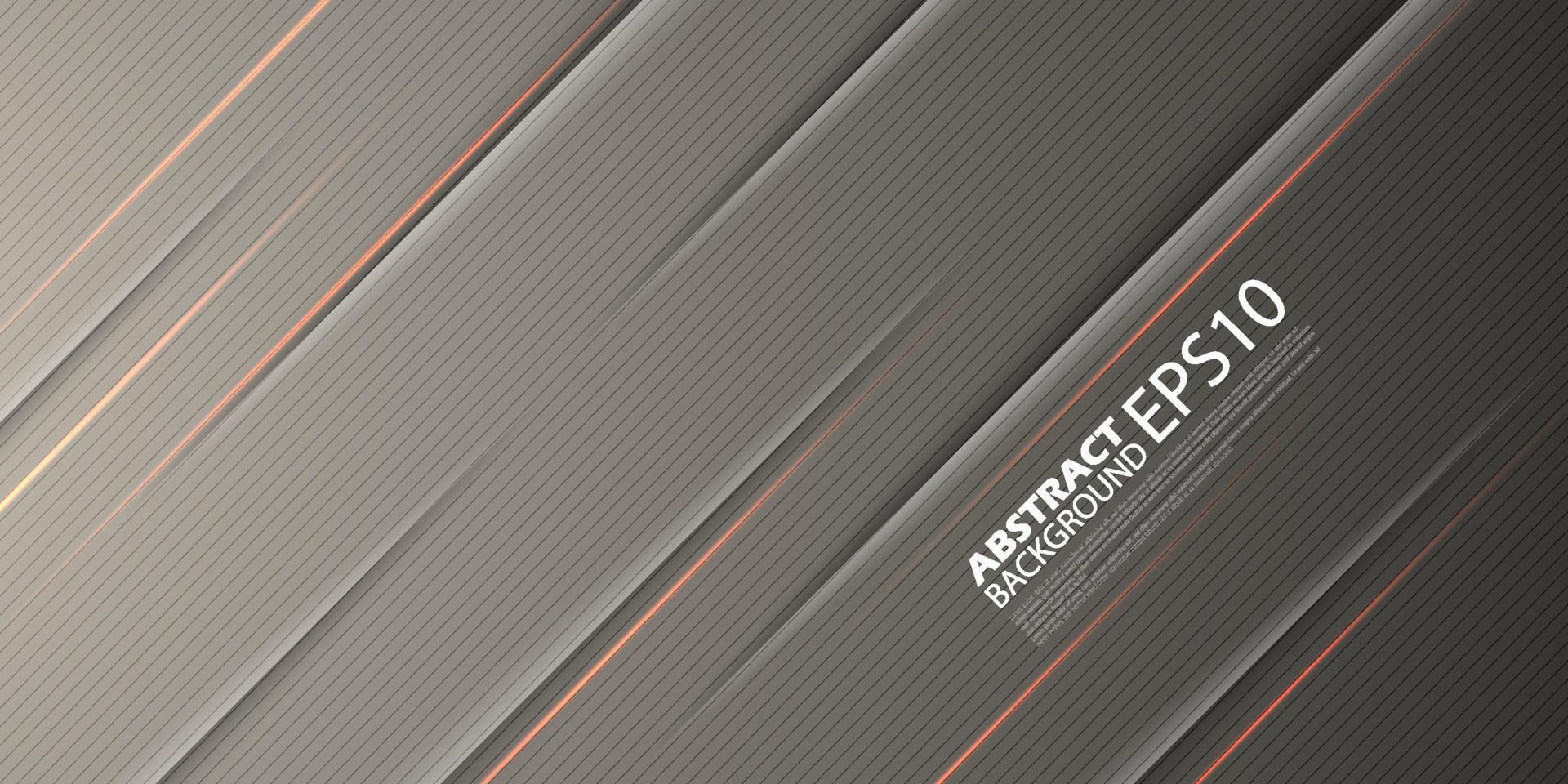 Dark gray dynamic abstract vector background with orange straight shadow, line, and simple lights.creative premium gradient. 3d cover of business design.Eps10 vector