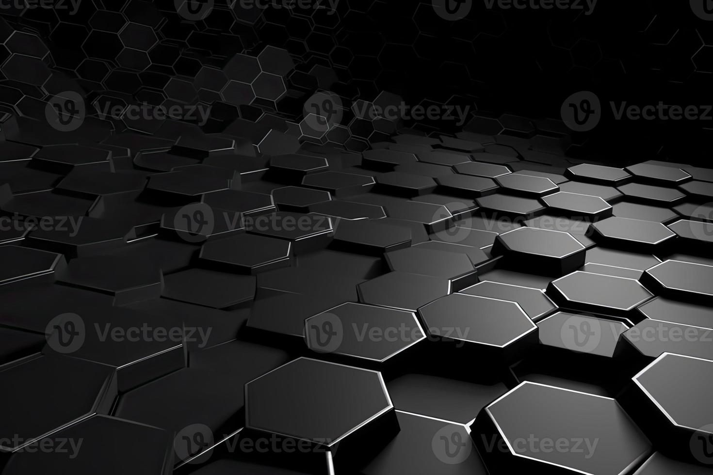 Abstract futuristic surface concept with hexagons. Trendy sci-fi technology background photo