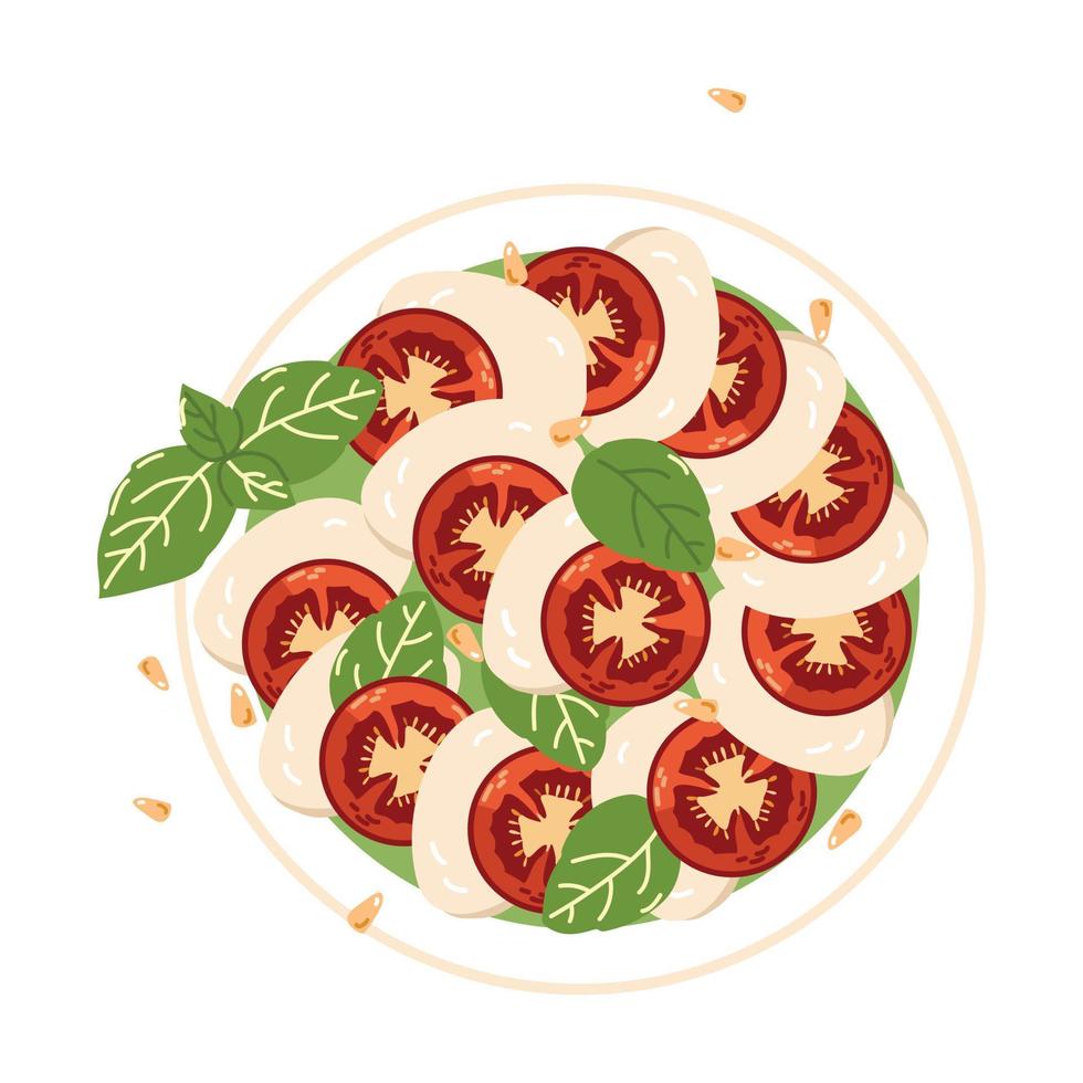 Caprese salad from Italy vector