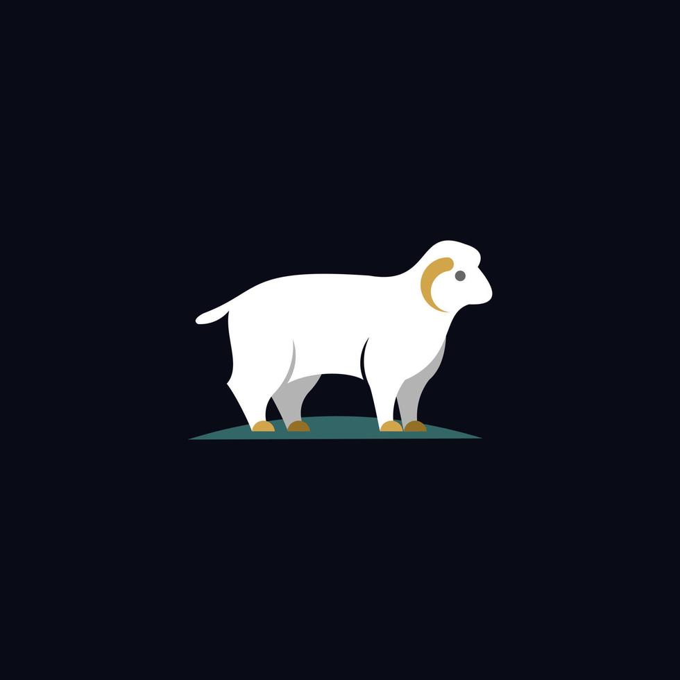 Modern Sheep wool cattle animal illustration vector