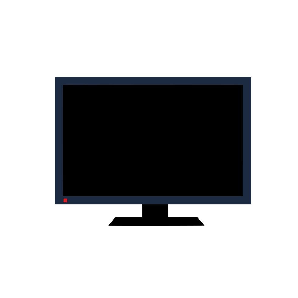 Flat television. Modern TV. Black screen. Electronic equipment and monitor. vector