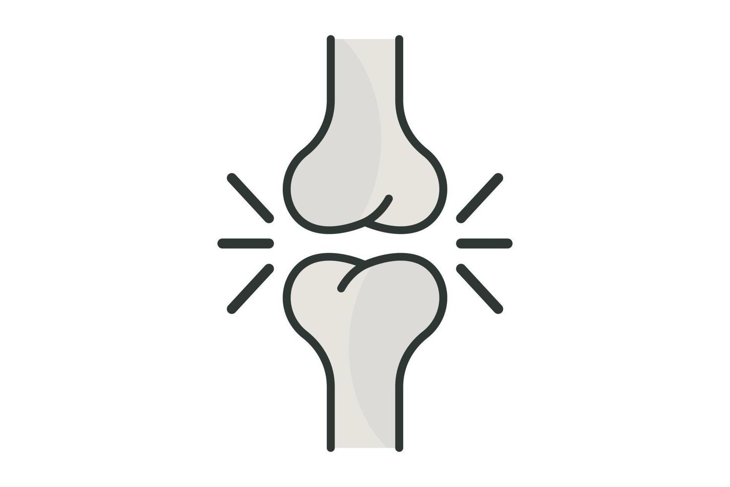 Bone joints icon illustration. icon related to human organ. Flat line icon style, lineal color. Simple vector design editable