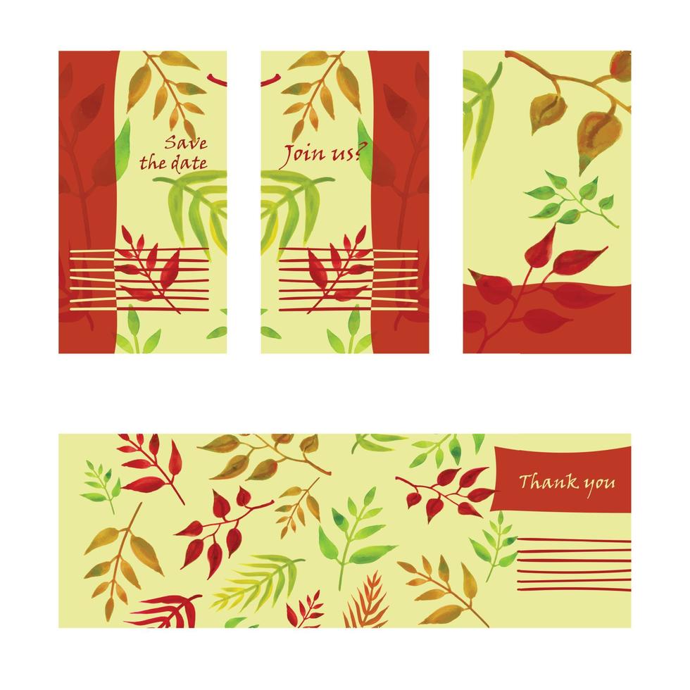 Fall leaves vector corporate business template
