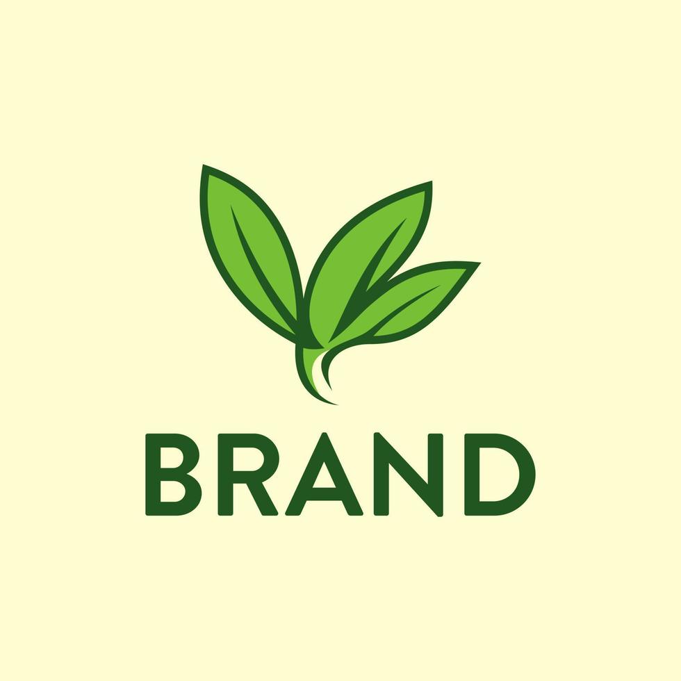 A clean leaf, contemporary design using colors and minimal composition to quickly and clearly communicate Quality to your client. vector
