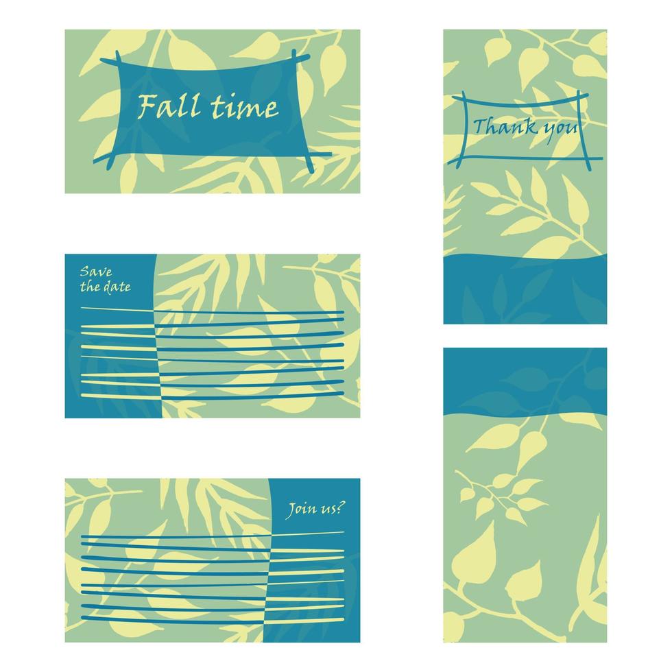 Leaves silhouette vintage vector corporate business template