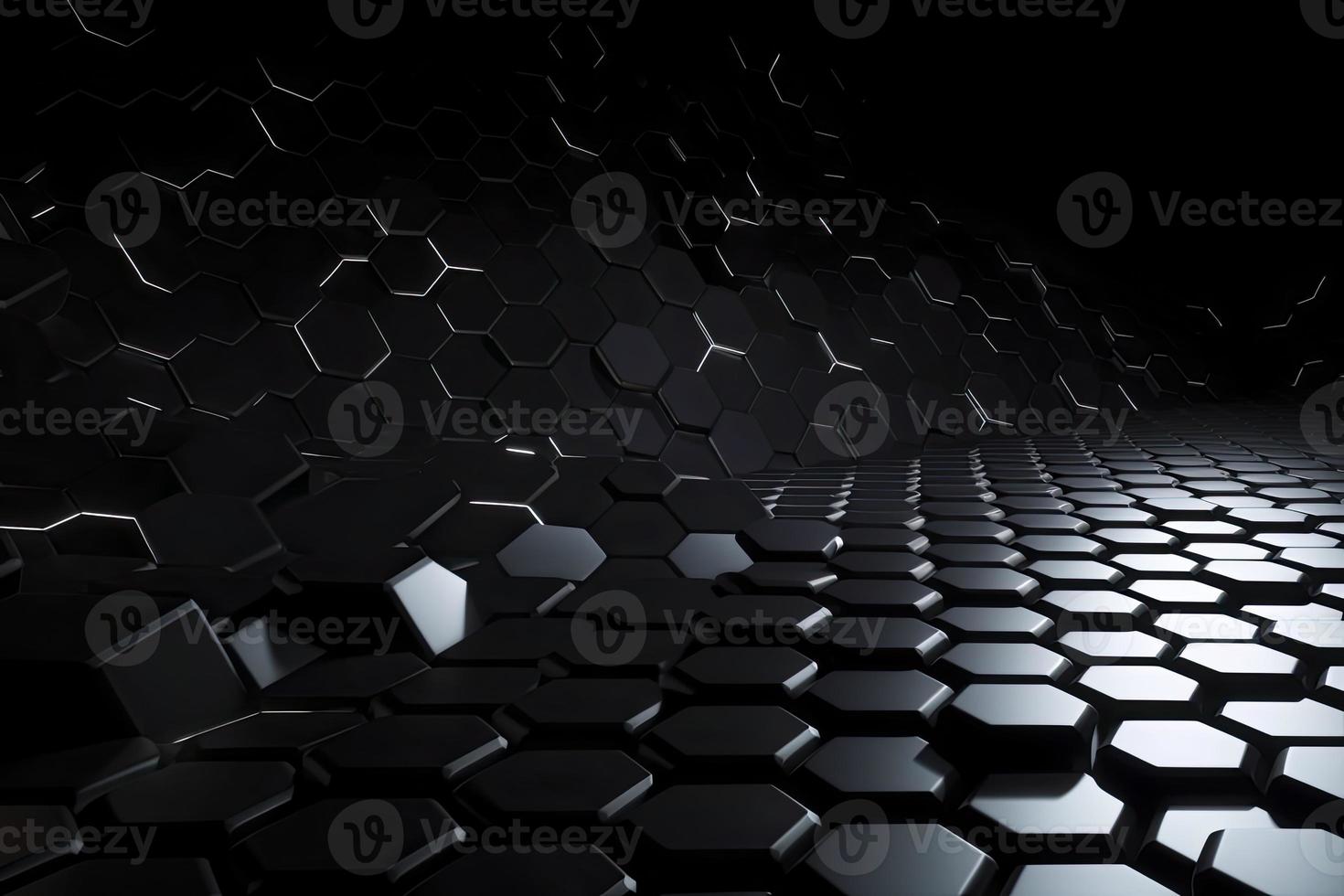 Abstract futuristic surface concept with hexagons. Trendy sci-fi technology background photo