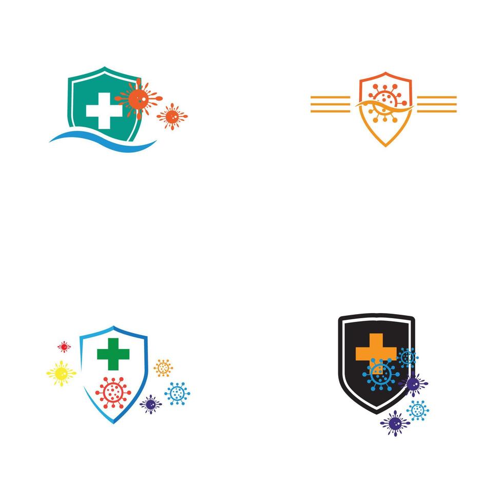 virus protection logo vector