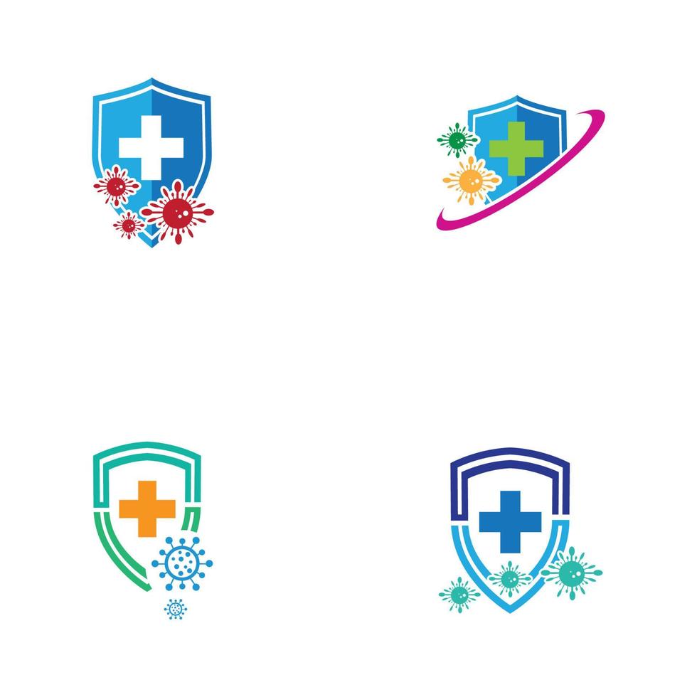 virus proteccion logo vector