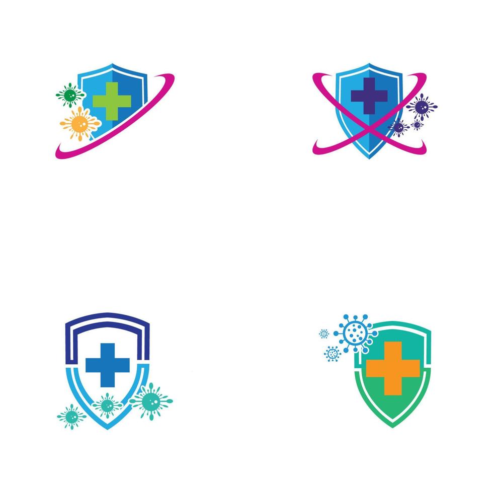 virus protection logo vector